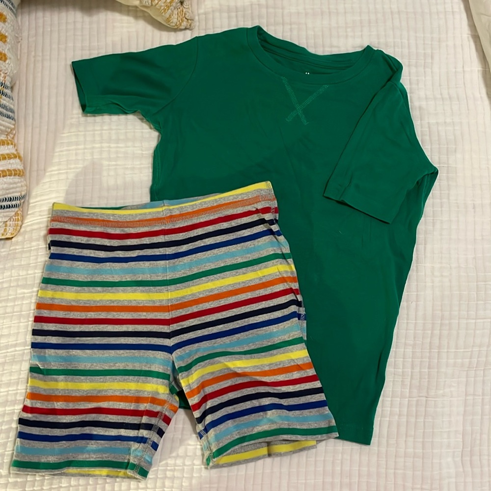 Primary Brand shorts and tshirt pajama set